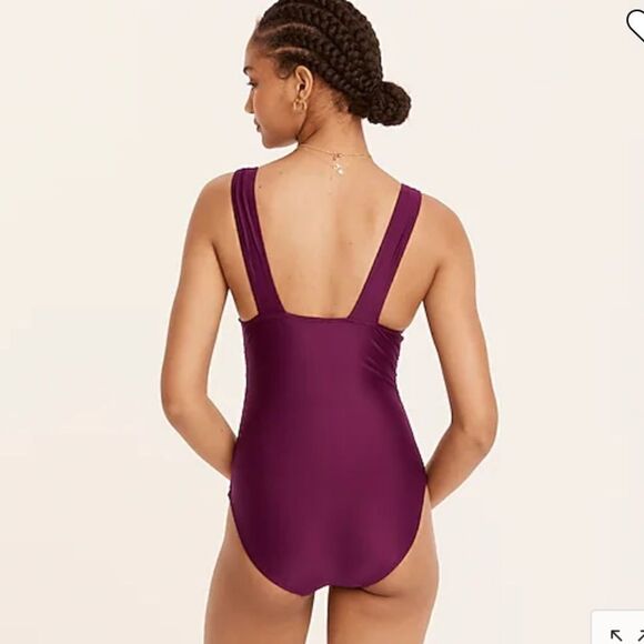 J. Crew Ruched V-neck one-piece - Picture 4 of 7